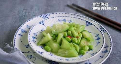 江南春天之丝瓜炒毛豆怎么做